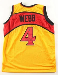 Spud Webb Signed Autographed Atlanta Hawks Jersey AWM Coa - Picture 1 of 3