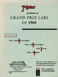 Motor Portafolio De Grand Prix Coches 1960 - Fórmula 1 Race Ferrari Lotus Cooper - Imagen 1 de 7