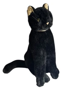 Vintage Russ Berrie LUX825 schwarze Katze Plüsch 14 Zoll Luxor exklusiv Halloween - Bild 1 von 8