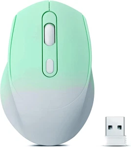 Wireless Gradient Color Bluetooth Mouse,Dual Mode Rechargeable Silent Slim Lapto - Picture 1 of 12