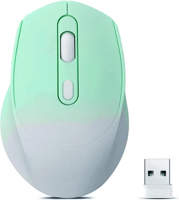Wireless Gradient Color Bluetooth Mouse,Dual Mode Rechargeable Silent Slim Lapto - Image 1 of 4