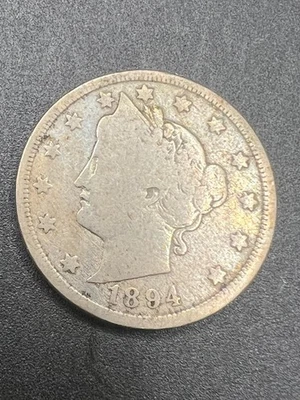 Liberty V Nickel-1894, full date - Image 1 of 3
