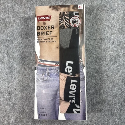 Мужские трусы-боксеры Levi's высокий комфорт хлопок стрейч (5 упаковок) XL - Изображение 1 из 4