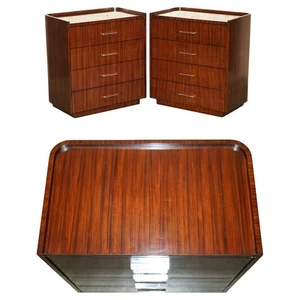 STUNNING PAIR OF MACASSAR RALPH LAUREN RRP £23,900 METROPOLIS CHEST OF DRAWERS - Picture 1 of 24