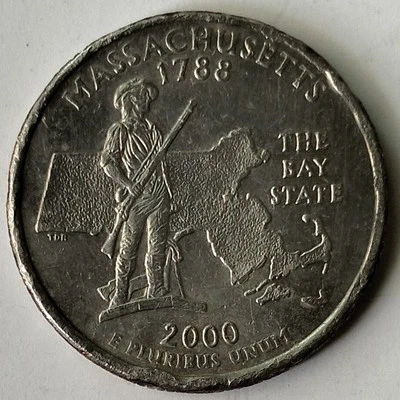 USA 2000 Massachusetts State Quarter Dollar Commemorative coin - Image 1 of 2