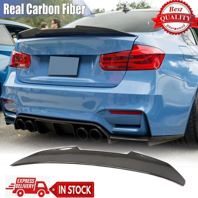 Настоящий карбоновый задний спойлер крыло хайкик для BMW 3 серии F30 320i F80 M3 - Изображение 1 из 4