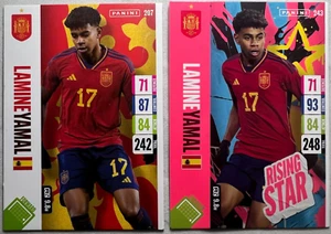 Lamine Yamal Panini Inglaterra 2024 Adrenalyn XL España Estrella en ascenso 207 y 243 - Imagen 1 de 16