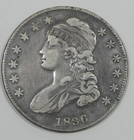 1836 Capped Bust/Lettered Edge Half Dollar VERY FINE Silver 50-Cents Cover