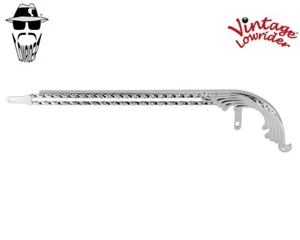 VINTAGE LOWRIDER DOUBLE TWISTED SQUARE WING CHROME CHAIN GUARD 26" LOWRIDER BIKE - Picture 1 of 1