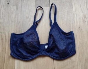 Sujetador Victoria's Secret 34DDD cuerpo azul de Victoria BBV inmersión sin forrar 2 capas UW excelente condición - Imagen 1 de 3