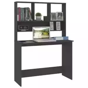 vidaXL Computer Desk with Book Storage Shelves Study Writing Table Workstation - Picture 1 of 6