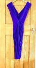 River island purple ruched stretch bodycon midi dress. Size 8