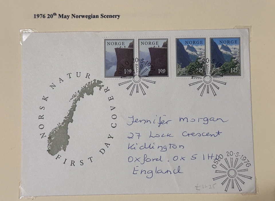 Norway 1976 FDC NORWEGIAN SCENERY OSLO POSTMARK - Image 1 of 1