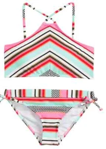Billabong L18333 Girls Pink Like That Two-Piece Swimsuit Size 12 - Picture 1 of 2