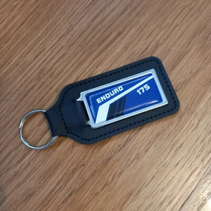 Yamaha Enduro Leather Keyring 79 Blue/White DT175 Key Fob DT 175 MX Parts Spares - Picture 1 of 2
