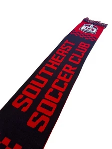Adidas Southeast Soccer Club Scarf Connecticut Red & Blue Knit Football SSC - Picture 1 of 7