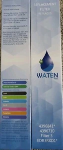 2 - Water Replacement 4396841 *4396710 Filter 3 EDR3RXD1 NEW OPEN BOX - Picture 1 of 2