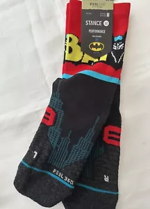 STANCE PERFORMANCE CREW HEIGHT SOCKS '\BATMAN COMIC MID' SIZE M (6-8.5), NWT - Picture 1 of 8