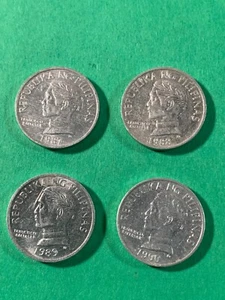 PHILIPPINES 1987, 1988, 1989 & 1990 10 CENTAVO "FLORA & FAUNA" SERIES COIN GRP J - Picture 1 of 2