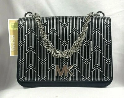 NUEVO BOLSO DE HOMBRO BOTÍN DE CUERO CON CADENA MICHAEL KORS MOTTS RETIRADO Foto 1 de 4