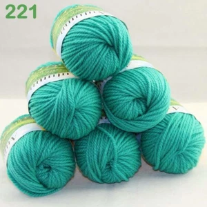 Sale Lot 6Ballsx50g Quick Hand Knitting Wool Silk Yarn Warm Wrap Shawl Scarf - Picture 1 of 59