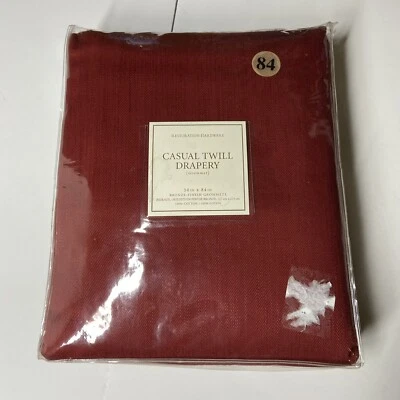 NUEVO Restauración Hardware 50 X 84 Casual Sarga Cortina Cortina Ojales Individuales Foto 1 de 4