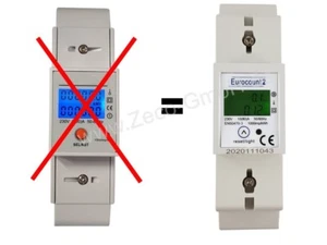 Eurocount- LCD Wechselstromzähler Stromzähler 80A S0 Hutschiene - Zeco - Picture 1 of 6