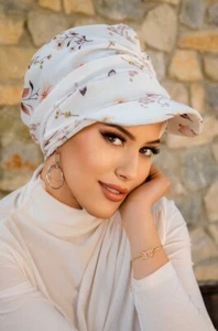 Chic Sporty Easy Wear Hijab - Summer Turban - Muslim Visor Wrap Head Scarf Hat - Picture 1 of 3