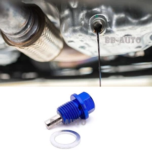 Anodized Magnetic Oil Change Pan Drain Plug Bolt Washer M14 X 1.5 Blue For Honda - Bild 1 von 1