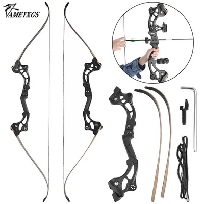 30-60lbs Shooting Hunting Recurve Bow Alloy Bow Riser Takedown Bow Limbs Target - Image 1 of 4