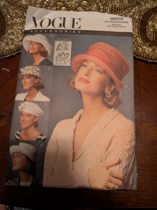 90s VOGUE 8609 LOLA MISSES HATS UNCUT - Picture 1 of 1