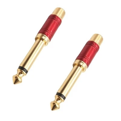 6.35mm to Video Adapter Video Male Adapter to 6.35mm 1/4inch Female Sound - Image 1 of 4