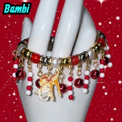 Disney-Inspired Favorites Christmas Handmade Gold Charm Bracelet 4 Designs ✨ NEW Foto 1 de 4