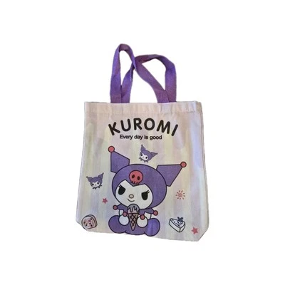 NEW Sanrio Kuromi Canvas Tote Bag Small 11" X 10.5" - Image 1 of 3