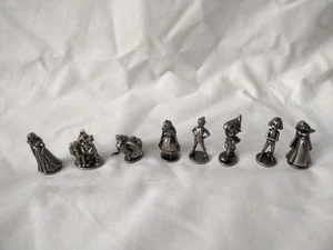 Monopoly SET OF 8 METAL DISNEY PLAYING PIECES Tokens - WADDINGTONS - Picture 1 of 4