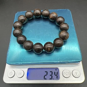 23.4g ~14mm Cambodian Bodhisattva Chess Eaglewood Bracelet柬埔寨土沉菩萨棋沉香圆珠手串级别AAA - Picture 1 of 11