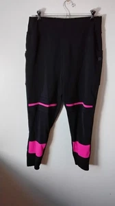 Leggings Pop Fit Negros Rosa Rayas Talla 3 XL Bolsillo - Imagen 1 de 3