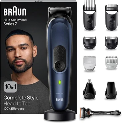 Braun REGOLABARBA STYLING KIT, Tagliacapelli Uomo, Rasoio Elettrico Barba e Cape - Immagine 1 di 4