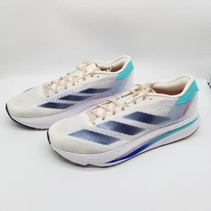 adidas Men's Adizero SL2 Running Shoes Sz US 11 White Teal Blue Low Top Sneakers - Picture 1 of 6