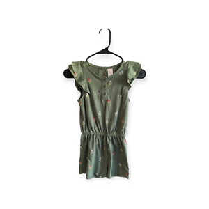 Gymboree Girls M (7-8) Green Floral Print Romper - Picture 1 of 6
