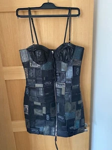 Diesel leather bustier dress size L - Picture 1 of 4
