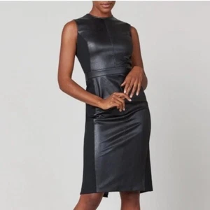 Taglia 1X Abito tubino Spanx in ecopelle colore nero - Foto 1 di 8