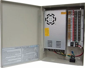 Caja de fuente de alimentación de 18 canales 18 puertos CC 12V 25A amperios CCTV PTC FUSE - Imagen 1 de 1