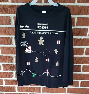 Gymboree boys Christmas long sleeve gamer shirt with gingerbread men size 7 - Picture 1 of 2