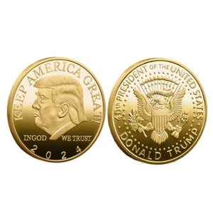10 Stck. President Challenge 2024 Donald Trump Münze Keep Americe Great ADLER Gold - Bild 1 von 8