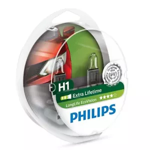 Philips H1 55W 12V LongLife EcoVision Bombillas de larga duración 12258LLECOS2 Set - Imagen 1 de 1