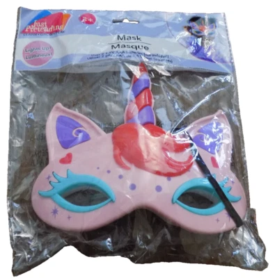Unicorn Light-Up 3D Plastic Mask Kids Adults For Costume Party Playing Dress Up - Image 1 of 4