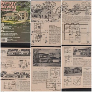 ENERGY SAVING HOMES (pink) SPR 1980 70 HOUSE PLANS MODERN ATOMIC RANCH NICE 1980 - Picture 1 of 2