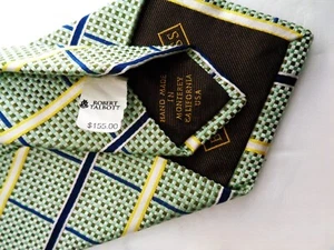 Nueva corbata cruzada Robert Talbott Best of Class seda verde oliva hecha a mano EE. UU. - Imagen 1 de 9