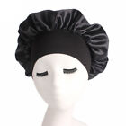 Women Satin Elastic Chemotherapy Wide Brimmed Nightcap Bonnet Hair Care Solid